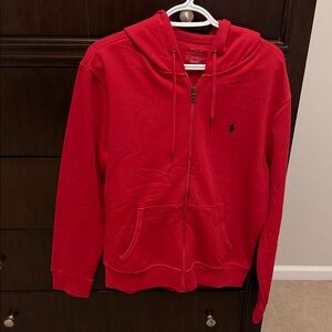 Polo Ralph Lauren Red Zip-Up Hoodie